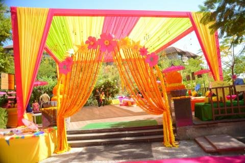 Floral entrance arch wedding decor