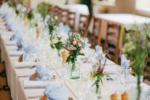 Elegant reception table styling
