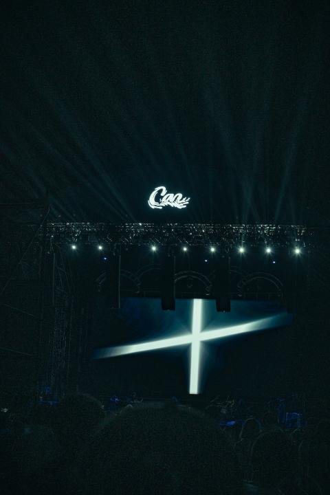 LED wall display at live event